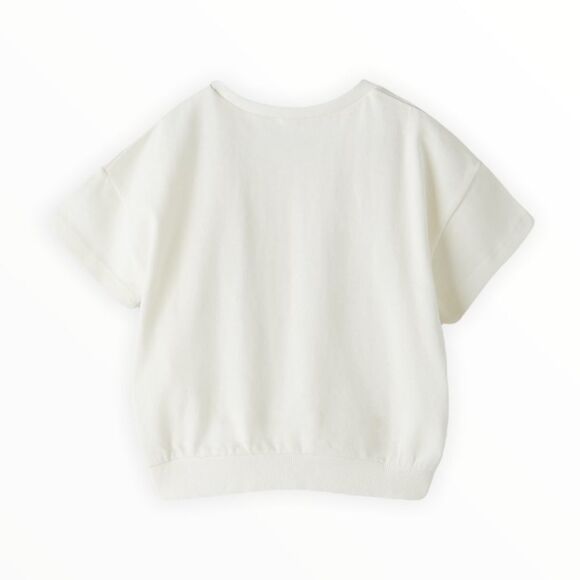 ZARA Kids | Cream | T-SHIRT WITH CONTRASTING SLOGAN - Picture 2 of 4